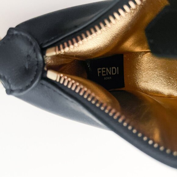 Fendi Nano Fendigraphy Mini Bag Charm Matte Black Gold - Picture 13 of 16